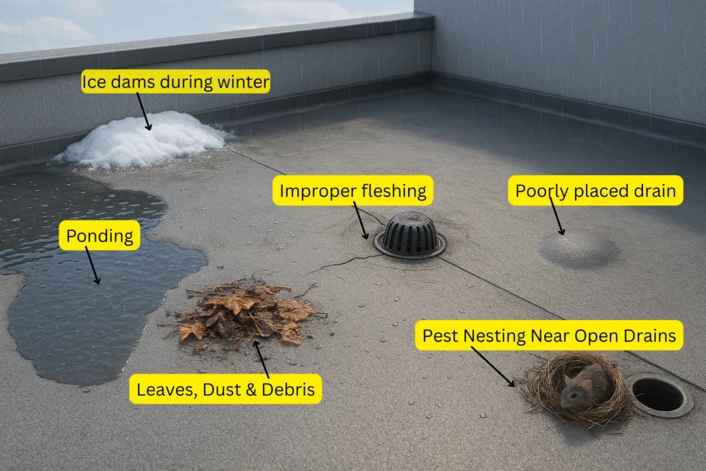 Flat Roof Drain Systems: Types, Problems & Best Fixes (2025)